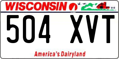 WI license plate 504XVT
