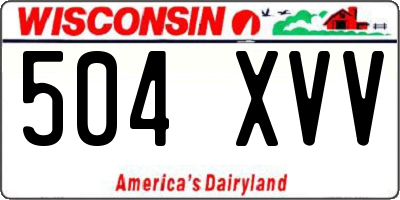 WI license plate 504XVV
