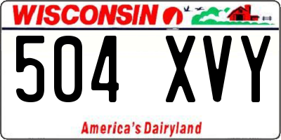 WI license plate 504XVY