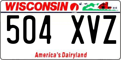 WI license plate 504XVZ