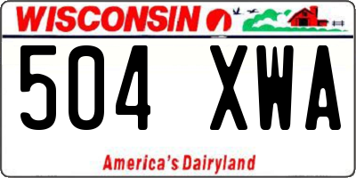 WI license plate 504XWA