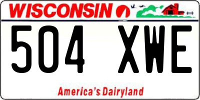 WI license plate 504XWE