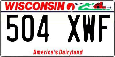 WI license plate 504XWF