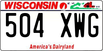 WI license plate 504XWG