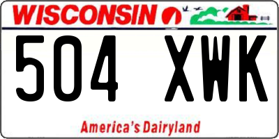 WI license plate 504XWK