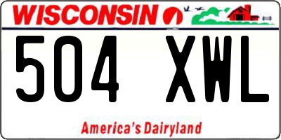 WI license plate 504XWL