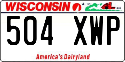 WI license plate 504XWP