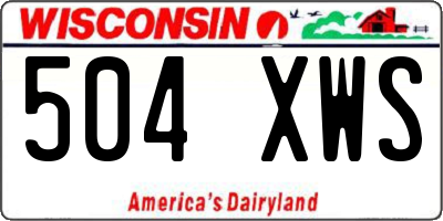 WI license plate 504XWS