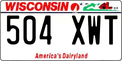 WI license plate 504XWT