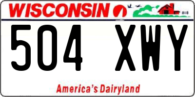 WI license plate 504XWY