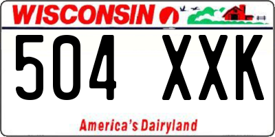 WI license plate 504XXK
