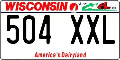 WI license plate 504XXL