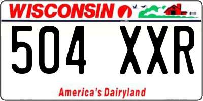 WI license plate 504XXR