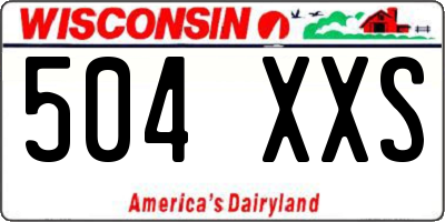 WI license plate 504XXS