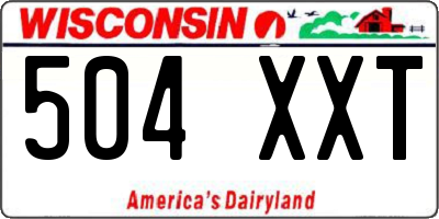 WI license plate 504XXT