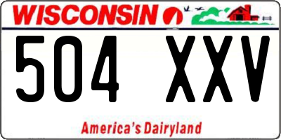 WI license plate 504XXV