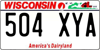 WI license plate 504XYA