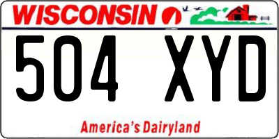 WI license plate 504XYD