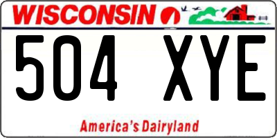 WI license plate 504XYE