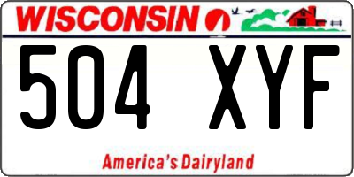 WI license plate 504XYF