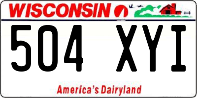 WI license plate 504XYI