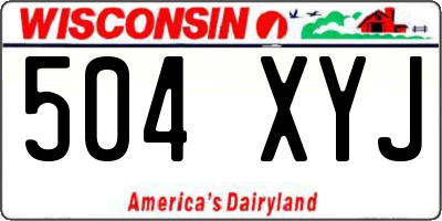 WI license plate 504XYJ