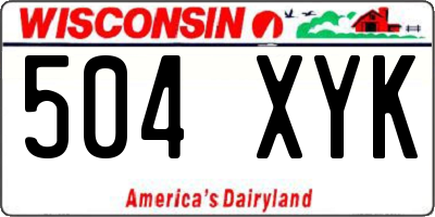 WI license plate 504XYK