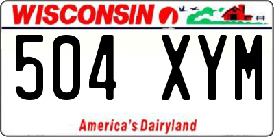 WI license plate 504XYM
