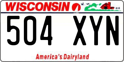 WI license plate 504XYN