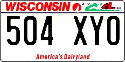 WI license plate 504XYO