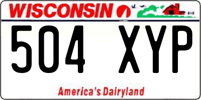 WI license plate 504XYP