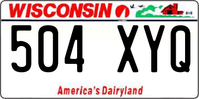 WI license plate 504XYQ