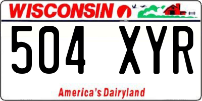 WI license plate 504XYR