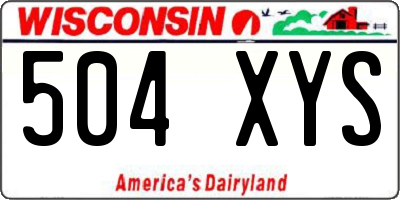 WI license plate 504XYS