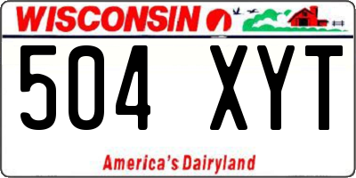 WI license plate 504XYT