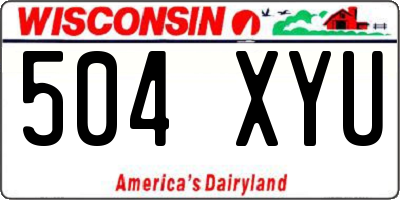 WI license plate 504XYU