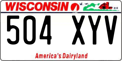 WI license plate 504XYV