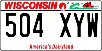 WI license plate 504XYW