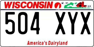 WI license plate 504XYX