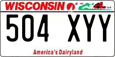 WI license plate 504XYY
