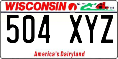 WI license plate 504XYZ