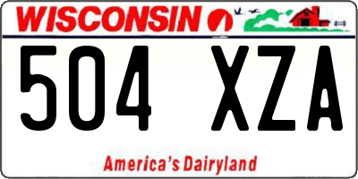 WI license plate 504XZA
