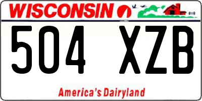 WI license plate 504XZB