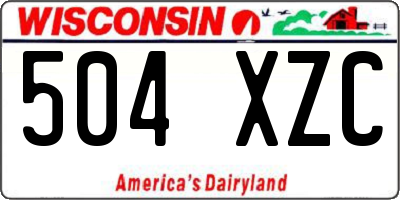 WI license plate 504XZC