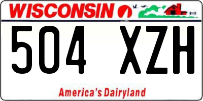 WI license plate 504XZH