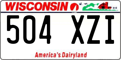WI license plate 504XZI