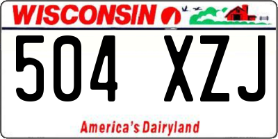 WI license plate 504XZJ