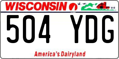 WI license plate 504YDG