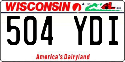 WI license plate 504YDI