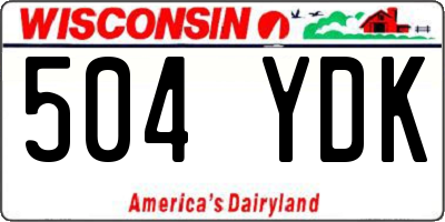 WI license plate 504YDK